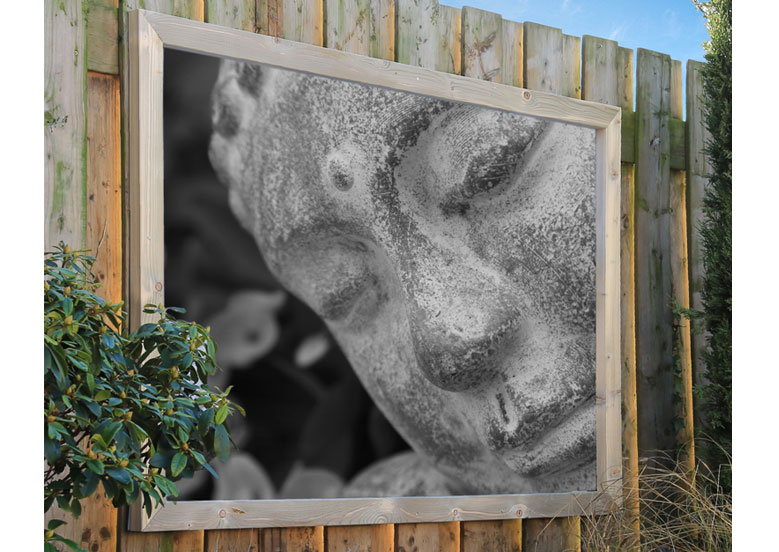 Frame made out of scaffolding (garden) wood
